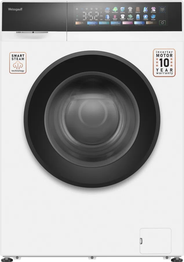 Стиральная машина Weissgauff WM 39107 Full Touch Inverter Steam класс: A+++ загр.фронтальная макс.:7кг белый инвертор