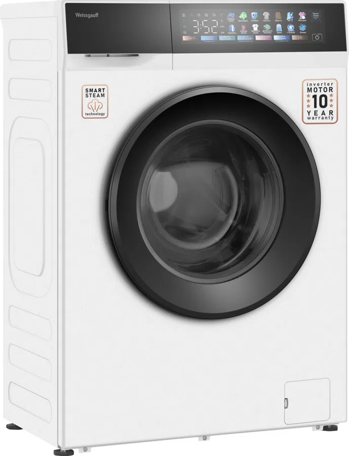 Стиральная машина Weissgauff WM 39107 Full Touch Inverter Steam класс: A+++ загр.фронтальная макс.:7кг белый инвертор