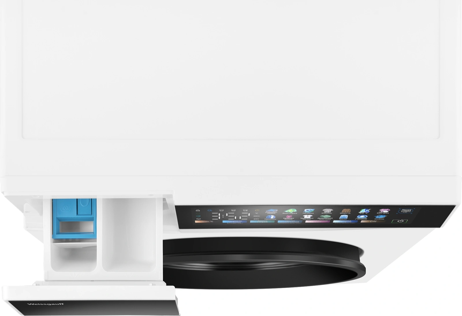 Стиральная машина Weissgauff WM 39107 Full Touch Inverter Steam класс: A+++ загр.фронтальная макс.:7кг белый инвертор