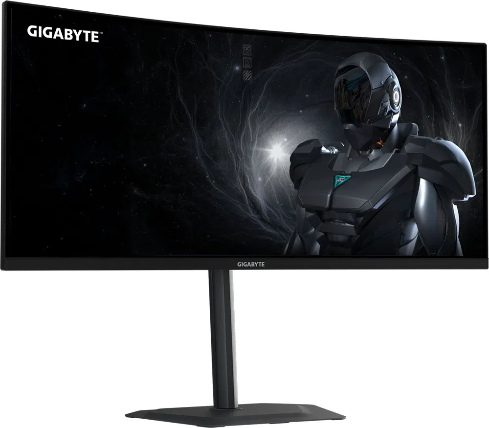 Монитор Gigabyte 34" G34WQC2 EK черный VA LED 21:9 HDMI M/M матовая HAS Piv 4000:1 450cd 178гр/178гр 3440x1440 200Hz FreeSync Premium DP WQ 7.36кг
