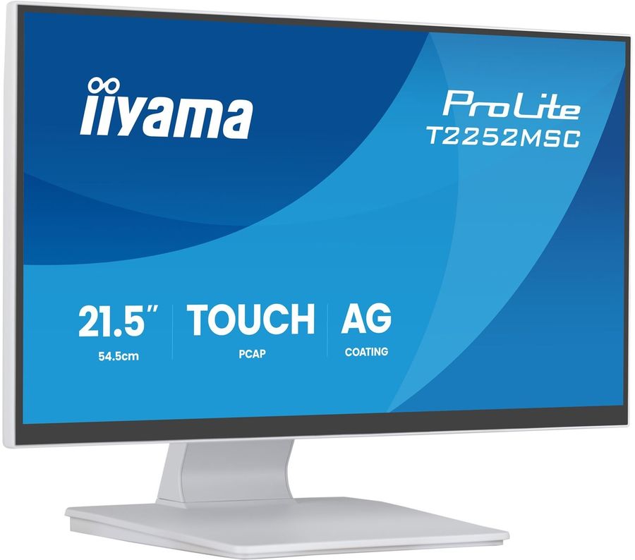 Монитор Iiyama 21.5" ProLite T2252MSC-W2AG белый IPS LED 5ms 16:9 HDMI M/M матовая 250cd 178гр/178гр 1920x1080 60Hz DP FHD USB Touch 4.5кг