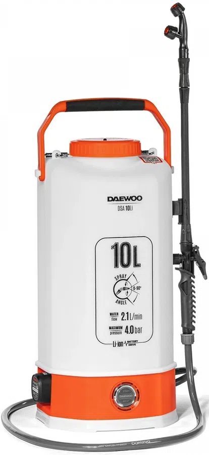 Опрыскиватель Daewoo DSA 10 Li аккум. наплеч. 10л оранжевый/белый