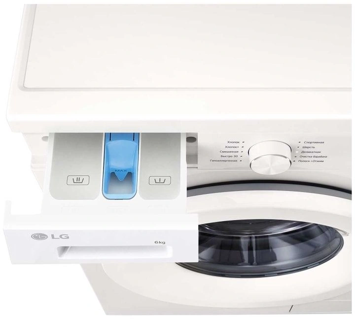 Стиральная машина LG F2Y1NS3W.ABWPCOM класс: A загр.фронтальная макс.:6кг белый инвертор