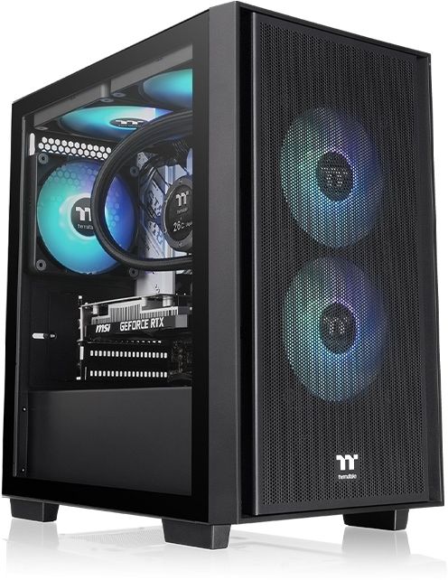 Корпус Thermaltake Versa H16 TG ARGB черный без БП mATX 4x120mm 2x140mm 1xUSB2.0 2xUSB3.0 audio bott PSU