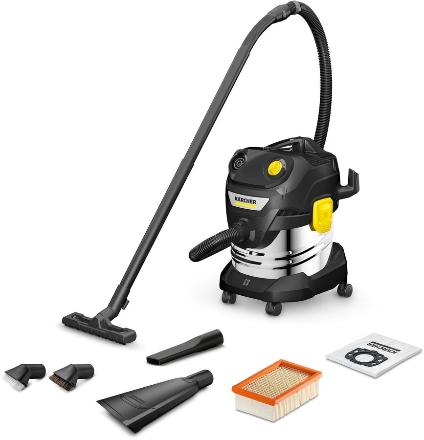 Строительный пылесос Karcher WD 4 S 1100Вт (уборка: сухая/влажная) черный
