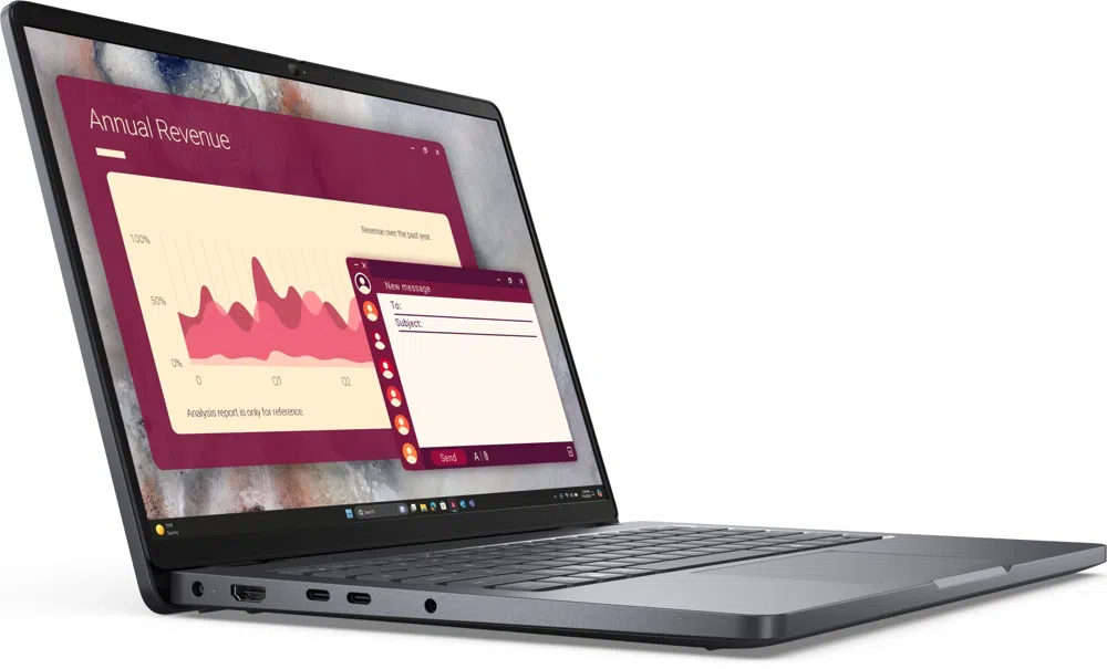 Ноутбук Dell Pro 14 Core Ultra 7 265U 32Gb SSD1Tb Intel Graphics 14" IPS FHD+ (1920x1200) Linux grey WiFi BT Cam (PRO14-7315)
