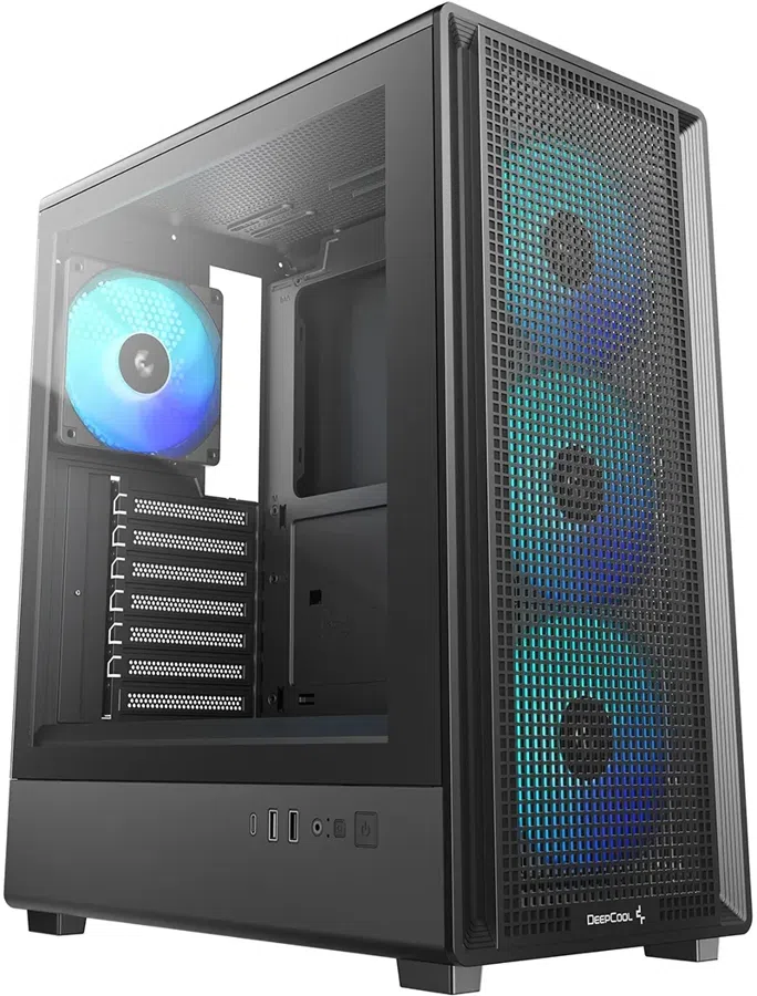 Корпус Deepcool CC550 4F черный без БП ATX 4x120mm 5x140mm 1xUSB2.0 1xUSB3.0 audio bott PSU