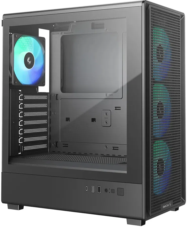 Корпус Deepcool CC550 4F черный без БП ATX 4x120mm 5x140mm 1xUSB2.0 1xUSB3.0 audio bott PSU