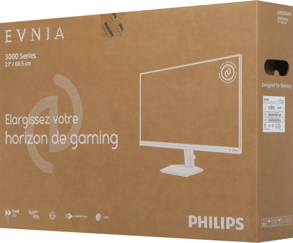 Монитор Philips 27" Evnia Gaming 27M2N3200PF черный IPS LED 16:9 HDMI матовая 1000:1 300cd 178гр/178гр 1920x1080 260Hz DP FHD 3.85кг