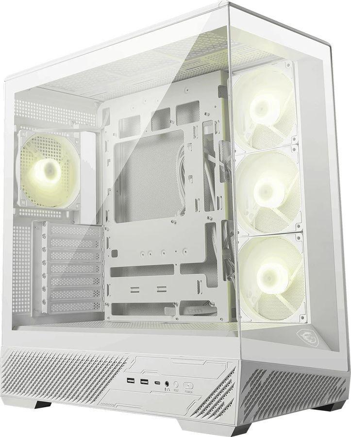 Корпус MSI MAG Pano 130R PZ белый без БП ATX 6x120mm 2x140mm 2xUSB3.0 audio AirDuct bott PSU