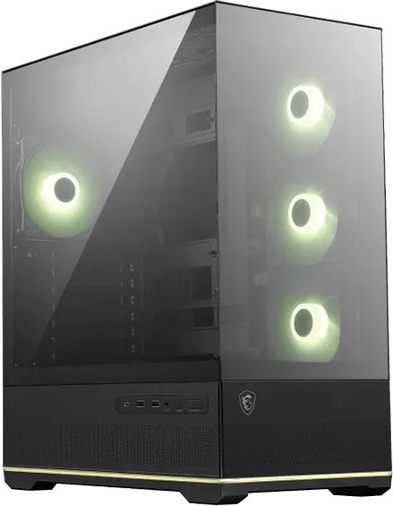 Корпус MSI MAG Pano M110R черный без БП mATX 6x120mm 2x140mm 2xUSB3.0 audio AirDuct bott PSU