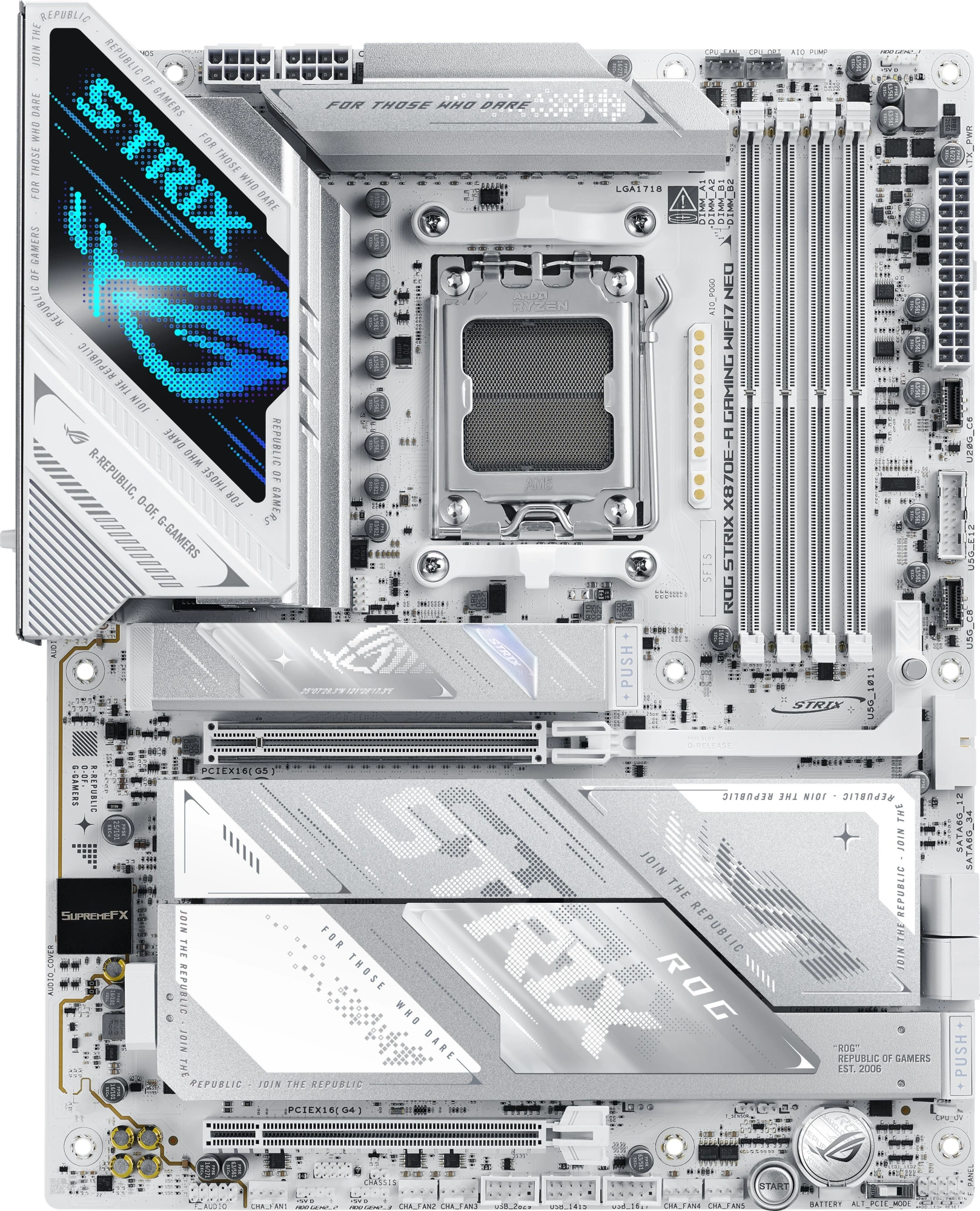 Материнская плата Asus ROG STRIX X870E-A GAMING WIFI7 NEO Socket AM5 AMD X870 4xDDR5 ATX AC`97 8ch(7.1) 5Gigabit RAID+HDMI