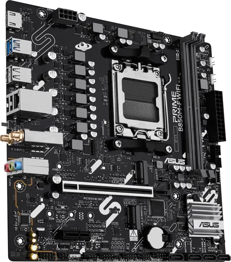 Материнская плата Asus PRIME B850M-F WIFI Socket AM5 AMD B850 2xDDR5 mATX AC`97 8ch(7.1) GbLAN RAID+VGA+HDMI