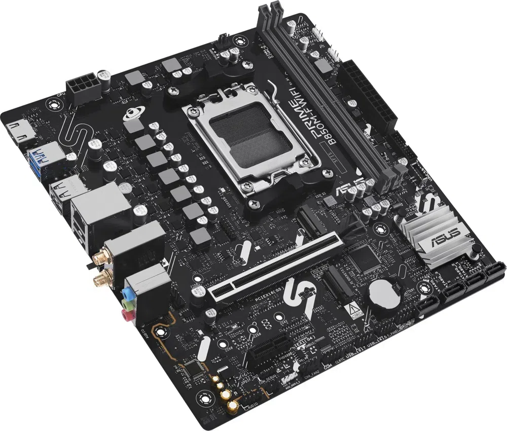 Материнская плата Asus PRIME B850M-F WIFI Socket AM5 AMD B850 2xDDR5 mATX AC`97 8ch(7.1) GbLAN RAID+VGA+HDMI