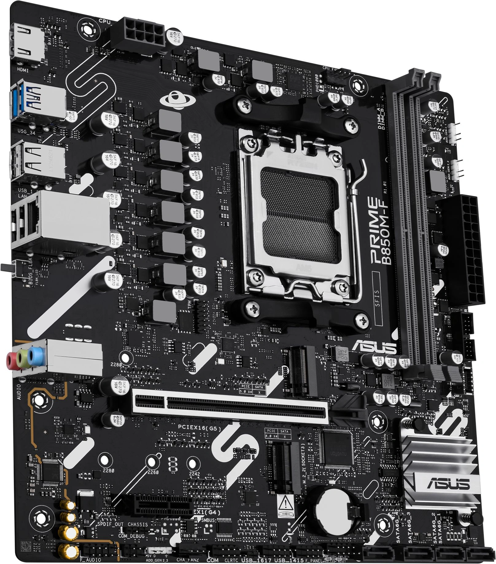 Материнская плата Asus PRIME B850M-F Socket AM5 AMD B850 2xDDR5 mATX AC`97 8ch(7.1) GbLAN RAID+VGA+HDMI
