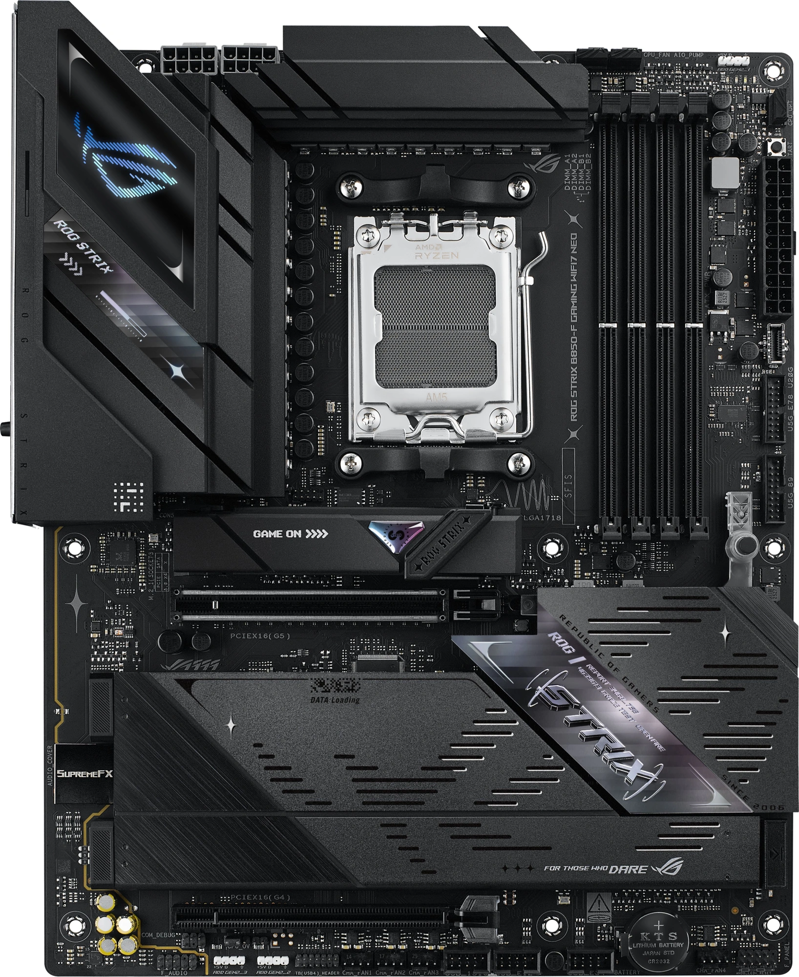Материнская плата Asus ROG Strix B850-F GAMING WIFI7 NEO Socket AM5 AMD B850 4xDDR5 ATX AC`97 8ch(7.1) 5Gigabit RAID+HDMI