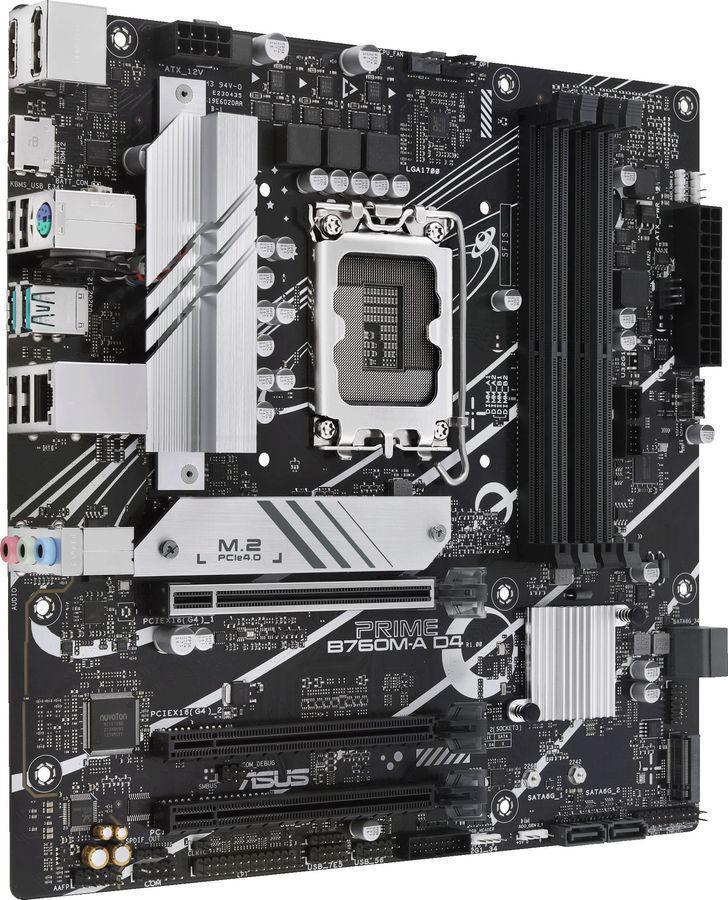 Материнская плата Asus PRIME B760M-A D4-CSM Soc-1700 Intel B760 4xDDR4 mATX AC`97 8ch(7.1) 2.5Gg RAID+HDMI+DP