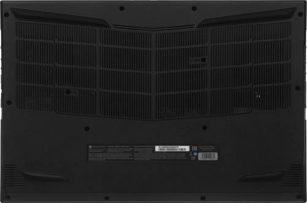 Ноутбук Machenike S15 Quazar S Core i5 12450H 16Gb SSD512Gb NVIDIA GeForce RTX 3050 4Gb 15.6" IPS FHD (1920x1080) без ОС black WiFi BT Cam 2668mAh (JJ00GB00JRU)