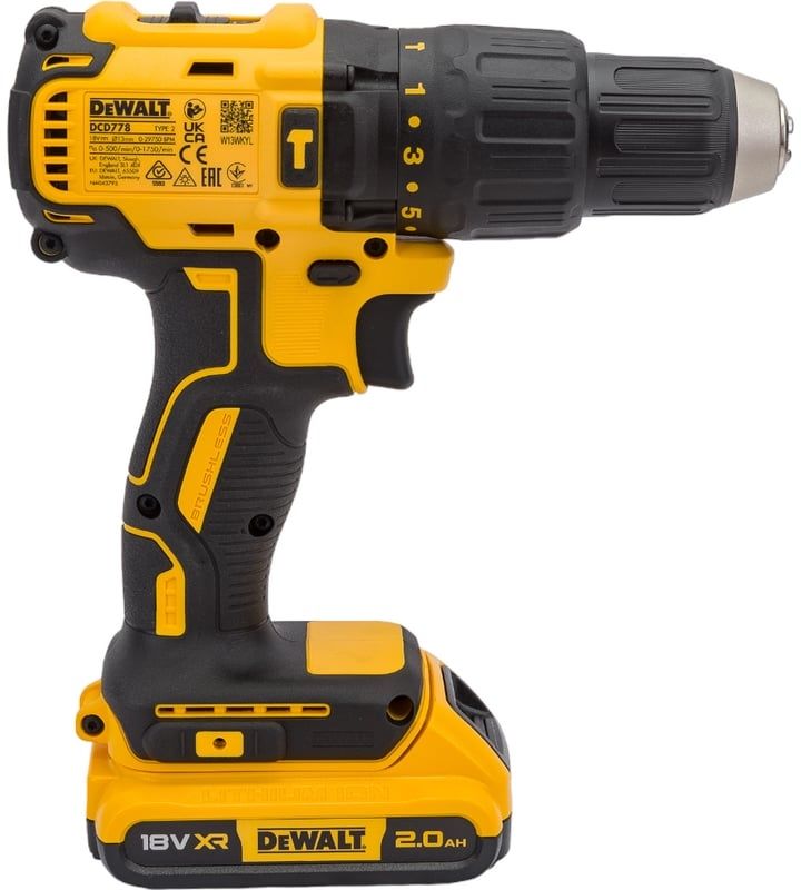 Дрель-шуруповерт DeWalt DCD778D2T-QW 340Вт аккум. патрон:быстрозажимной (кейс в комплекте)