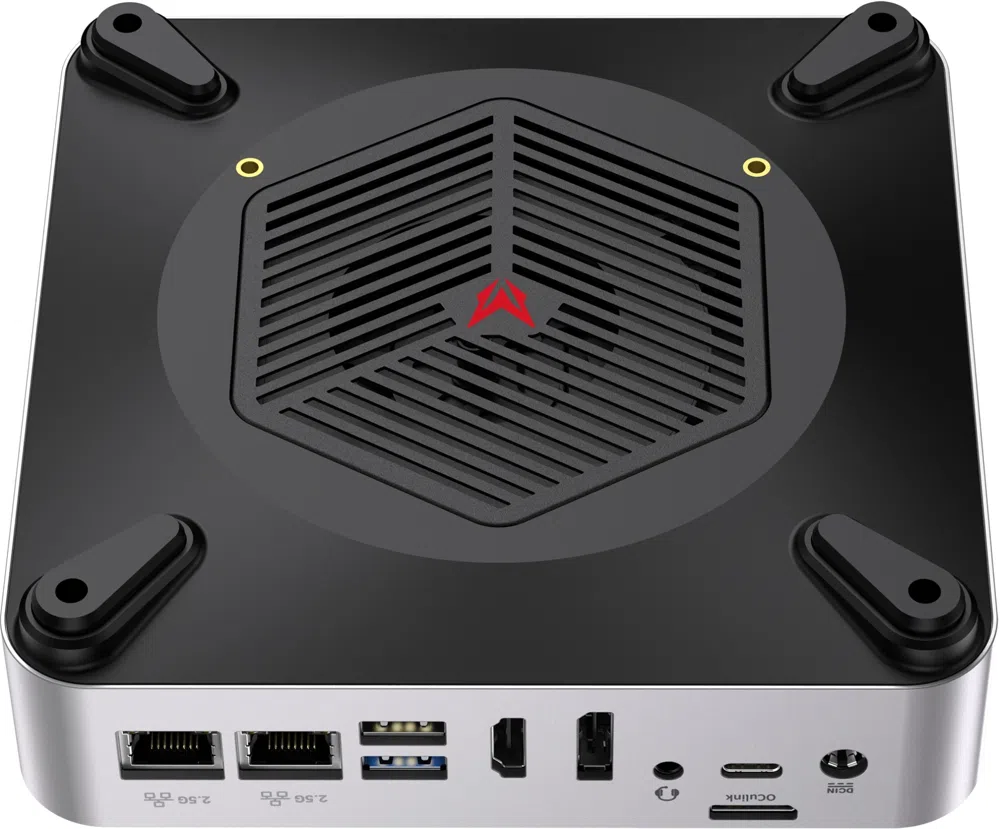 ПК Мини Chuwi AuBox Ryzen 7 8745HS (3.8) 780M без ОС 2x2.5GbitEth WiFi BT 120W серебристый/черный