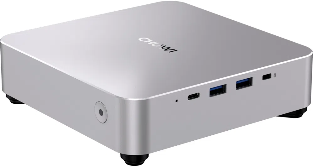 ПК Мини Chuwi AuBox Ryzen 7 8745HS (3.8) 780M без ОС 2x2.5GbitEth WiFi BT 120W серебристый/черный