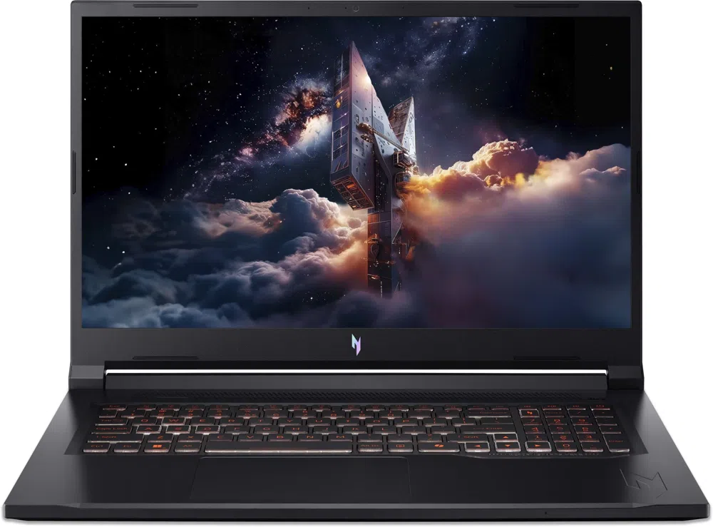 Ноутбук Acer Nitro V 17 AI ANV17-41-R1E4 Ryzen 7 260 16Gb SSD512Gb NVIDIA GeForce RTX 5060 8Gb 17.3" IPS FHD (1920x1080) без ОС black WiFi BT Cam (NH.QYVCD.00B)
