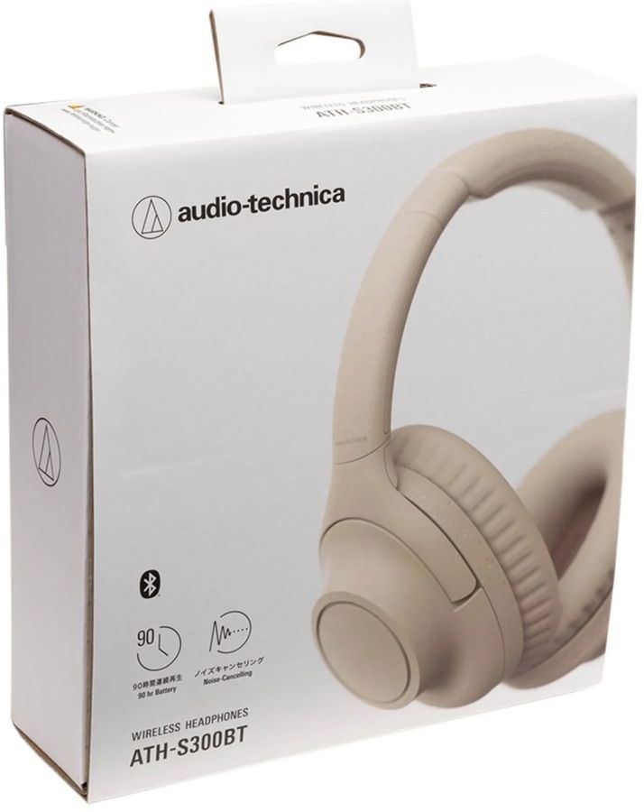 Гарнитура мониторные Audio-Technica ATH-S300BT 1.2м бежевый беспроводные bluetooth оголовье (ATH-S300BT BG)