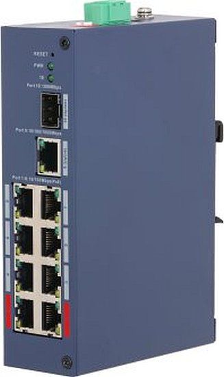 Коммутатор Dahua DH-CHS4110-8ET-110 (L2) 8x100Мбит/с 1x1Гбит/с 1xКомбо(1000BASE-T/SFP) 8PoE 110W управляемый