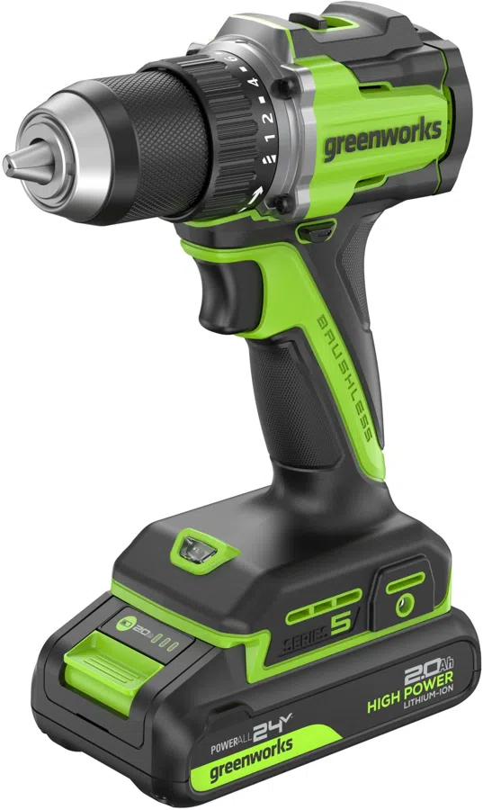 Дрель-шуруповерт Greenworks DD560 аккум. патрон:быстрозажимной (3708407CUA)