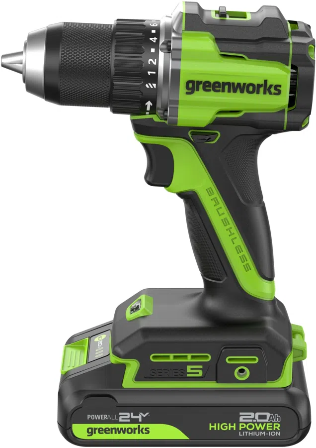 Дрель-шуруповерт Greenworks DD560 аккум. патрон:быстрозажимной (3708407CUA)