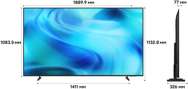 Телевизор LED Samsung 85" UE85U8000HUXPY черный/серый 4K Ultra HD 60Hz DVB-T2 DVB-C DVB-S2 USB WiFi Smart TV