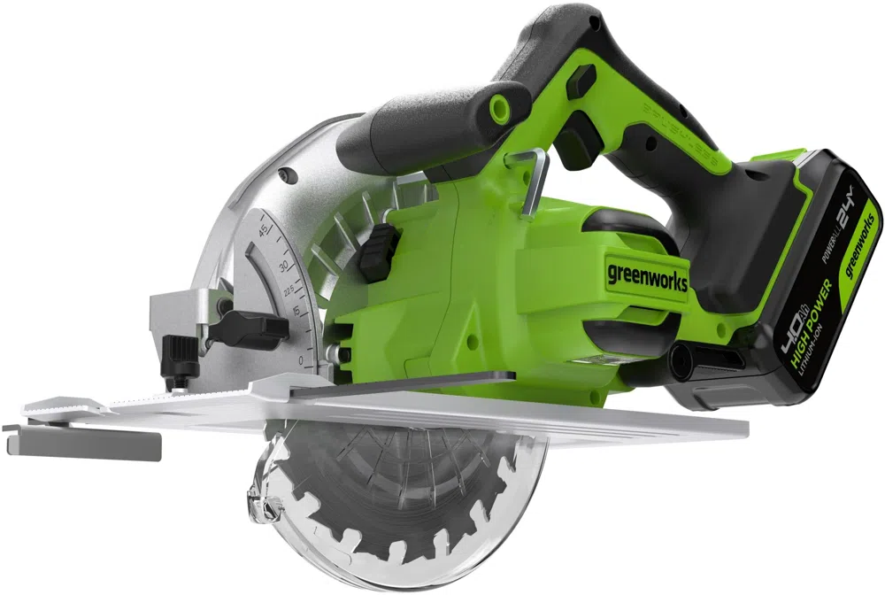 Циркулярная пила (дисковая) Greenworks GD24CS (ручная) D диска.:185мм (1500907CUB)