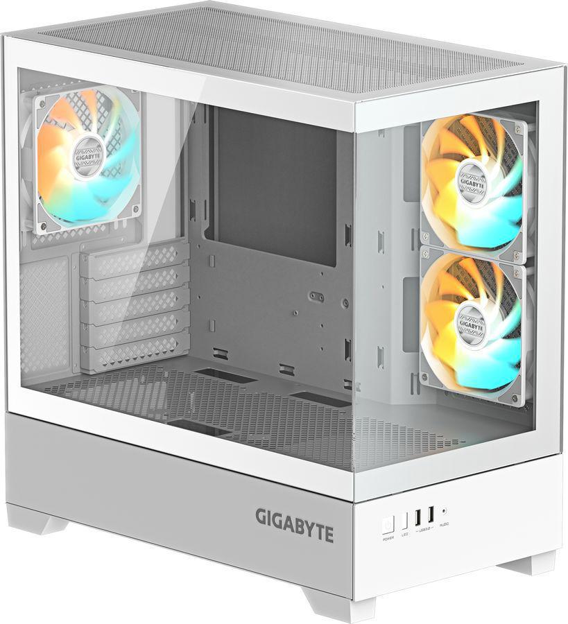 Корпус Gigabyte GB-C201PI белый без БП mATX 6x120mm 3x140mm 2xUSB3.0 audio bott PSU