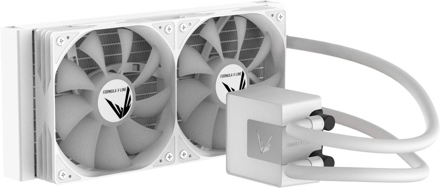 Система водяного охлаждения Formula Ice Jet Glow 240 ARGB Soc-AM5/AM4/1200/2066/1700/1851 белый 4-pin 1-27.2dB Al+Cu 310W Ret (ICE JET GLOW 240 WH)