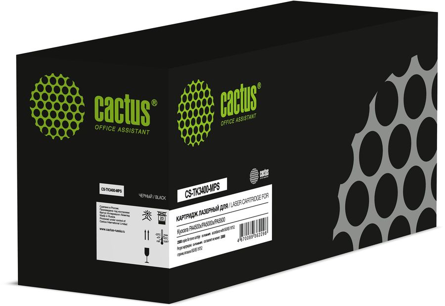 Картридж лазерный Cactus CS-TK3400-MPS TK-3400 черный (23000стр.) для Kyocera PA4500x/PA5000x/PA5500x/PA6000x/MA4500x/MA4500fx