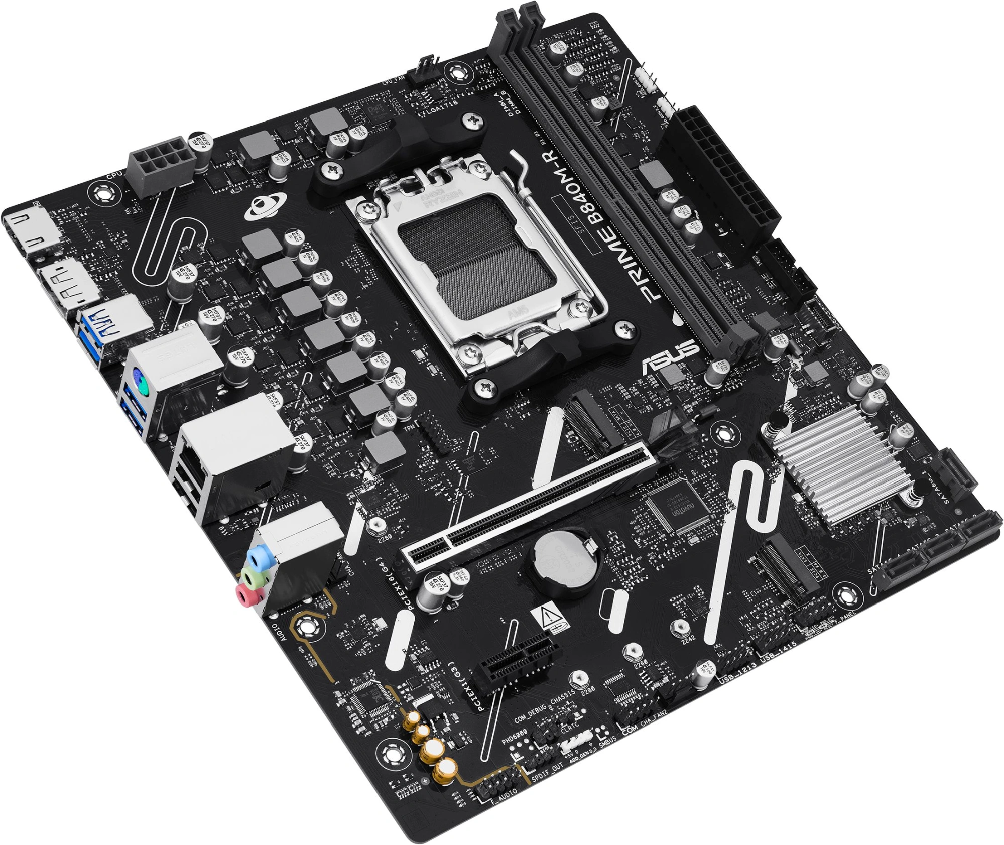 Материнская плата Asus PRIME B840M-R Socket AM5 AMD B840 2xDDR5 mATX AC`97 8ch(7.1) GbLAN RAID+HDMI+DP