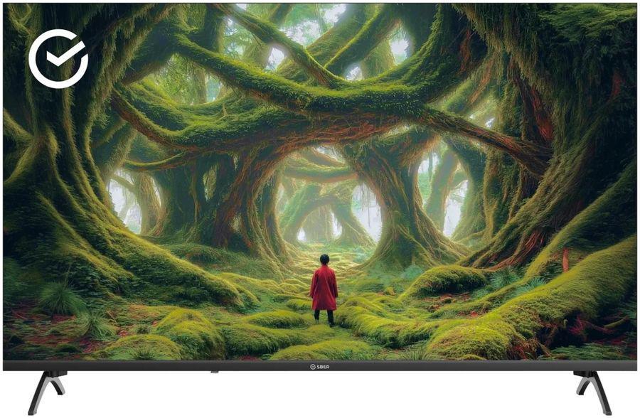 Телевизор LED Sber 43" SDX-43F3000DBA Салют ТВ Frameless черный FULL HD 60Hz DVB-T DVB-T2 DVB-C DVB-S DVB-S2 USB WiFi Smart TV (RUS)