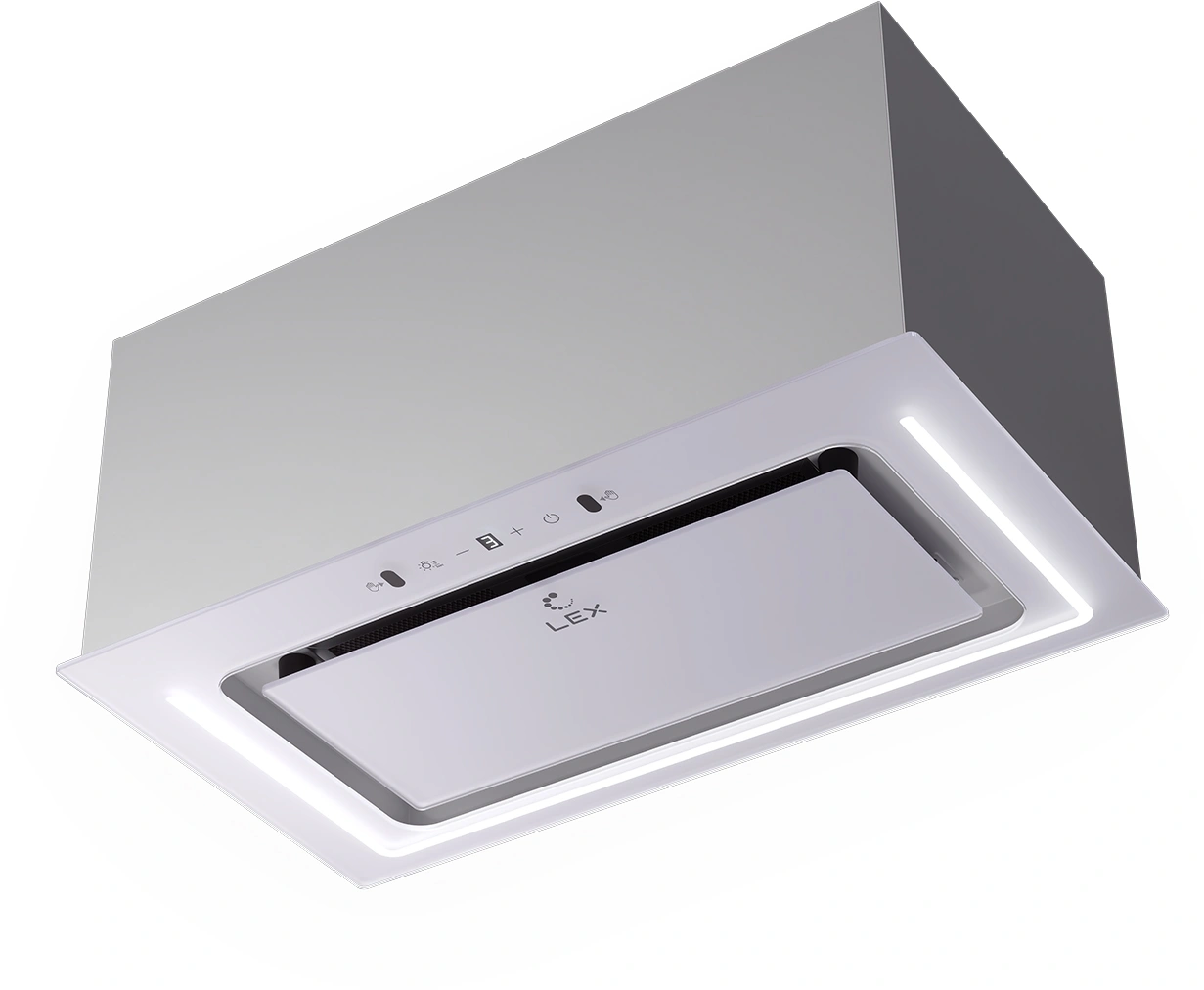 Вытяжка встраиваемая Lex Nova 600 Inverter WH белый управление: сенсорное (1 мотор)
