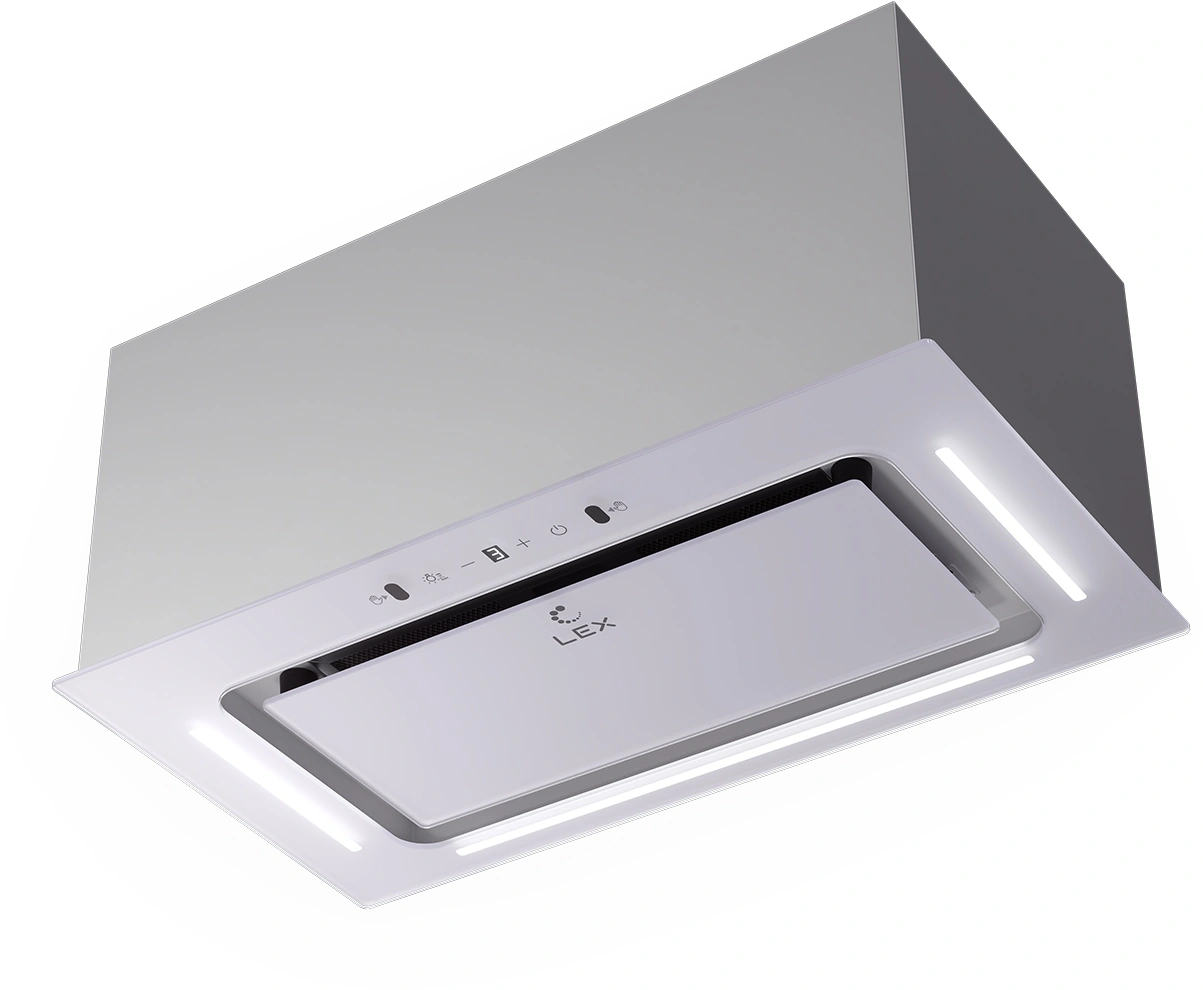 Вытяжка встраиваемая Lex Aura 600 Inverter WH белый управление: сенсорное (1 мотор)