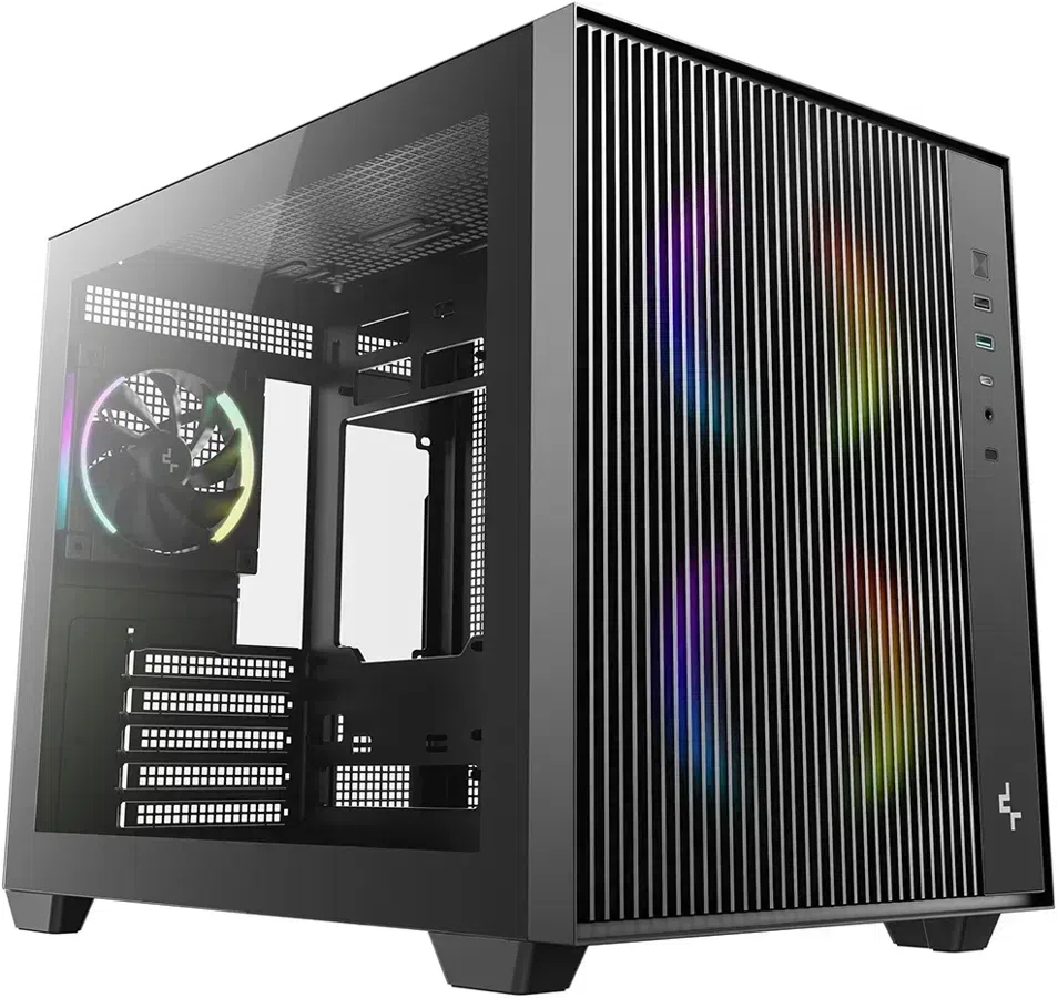 Корпус Deepcool CG330 Mesh 3F черный без БП mATX 10x120mm 5x140mm 1xUSB2.0 1xUSB3.0 audio bott PSU