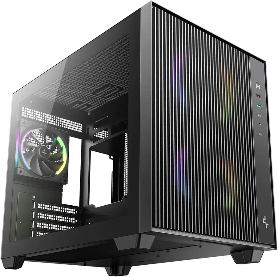 Корпус Deepcool CG330 Mesh 3F черный без БП mATX 10x120mm 5x140mm 1xUSB2.0 1xUSB3.0 audio bott PSU