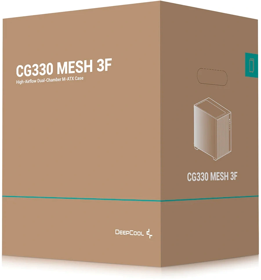 Корпус Deepcool CG330 Mesh 3F черный без БП mATX 10x120mm 5x140mm 1xUSB2.0 1xUSB3.0 audio bott PSU