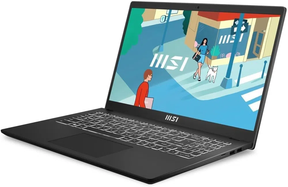 Ноутбук MSI Modern 15 H B13M-010US Core i9 13900H 32Gb SSD1Tb Intel Iris Xe graphics 15.6" IPS FHD (1920x1080) Windows 11 Home Multi Language black WiFi BT Cam (9S7-15H411-018)