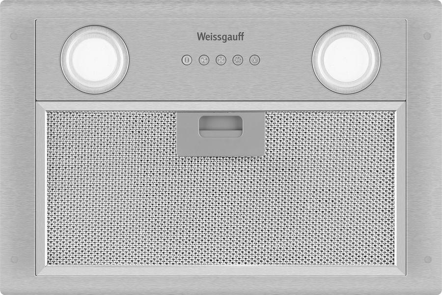 Вытяжка встраиваемая Weissgauff Dubhe 450 Inox нержавеющая сталь управление: кнопочное (1 мотор)