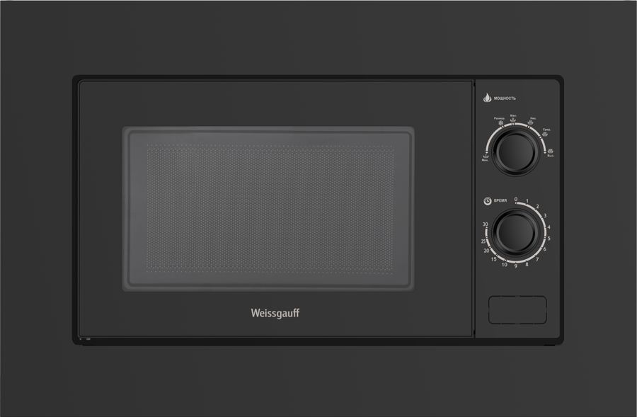 Микроволновая печь Weissgauff HMT-2016 BGL Flat Table 20л. 700Вт черный (встраиваемая)