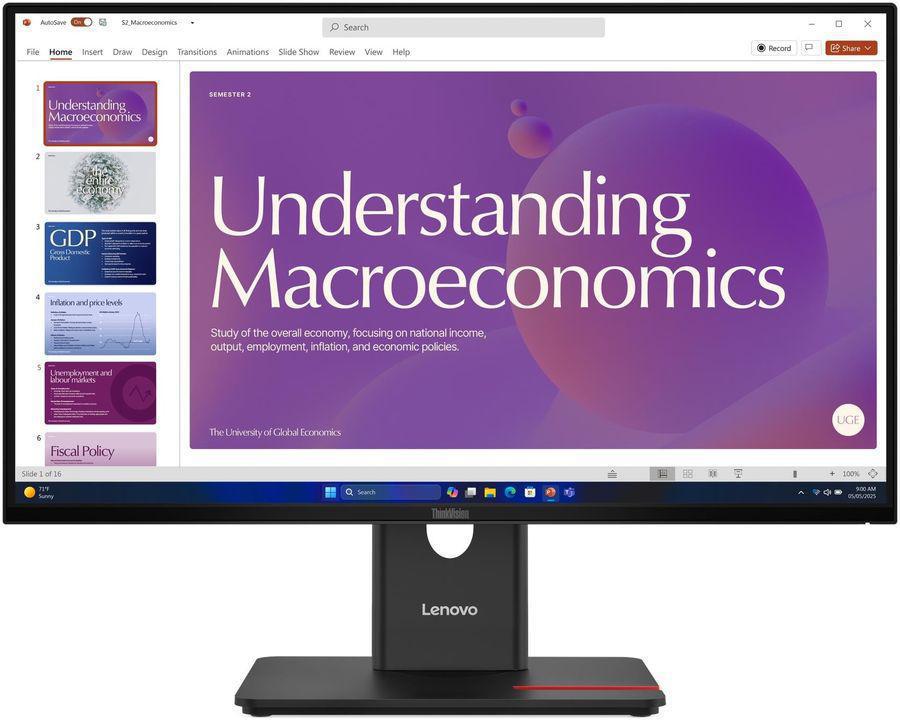 Монитор Lenovo 23.8" ThinkVision T24d-40 черный IPS LED 16:9 HDMI M/M матовая HAS Piv 250cd 178гр/178гр 1920x1080 120Hz DP FHD USB 5.6кг