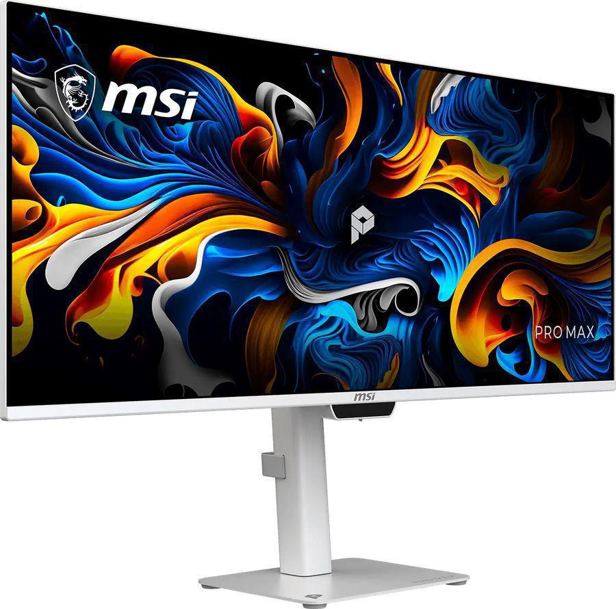 Монитор MSI 34" Max 341QPXW14G белый QD OLED LED 21:9 HDMI M/M полуматовая HAS Piv 250cd 178гр/178гр 3440x1440 144Hz FreeSync Premium Pro DP UW USB 8.9кг