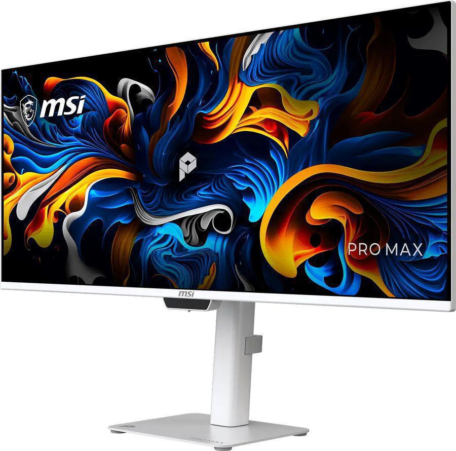 Монитор MSI 34" Max 341QPXW14G белый QD OLED LED 21:9 HDMI M/M полуматовая HAS Piv 250cd 178гр/178гр 3440x1440 144Hz FreeSync Premium Pro DP UW USB 8.9кг
