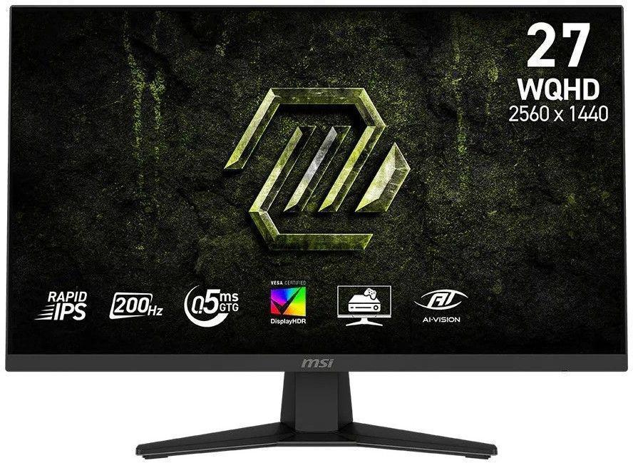 Монитор MSI 27" Mag 274QF E20 черный IPS LED 16:9 HDMI полуматовая 1200:1 250cd 178гр/178гр 2560x1440 200Hz DP Quad 2K (1440p) 4.9кг
