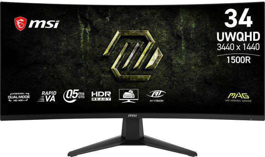 Монитор MSI 34" Mag 346CQDF E20 черный VA LED 21:9 HDMI матовая 300cd 178гр/178гр 3440x1440 200Hz DP 2K 6.37кг